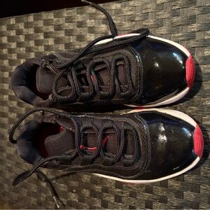 Kids Nike Jordans Black and Red Sneakers